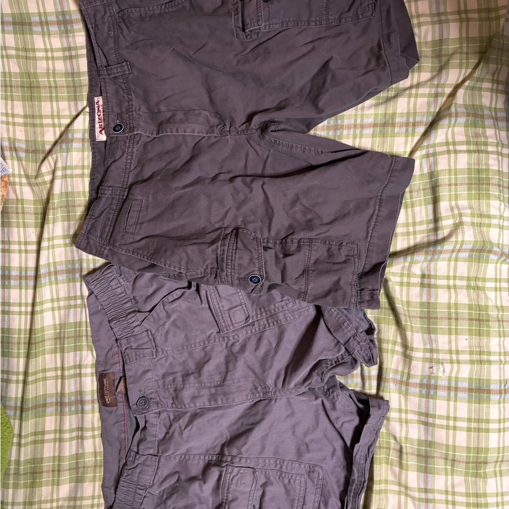 Northwest Men's Charcoal Cargo Shorts bundle of 2